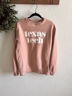 Texas Tech Pink Crewneck Oversized Sweatshirt